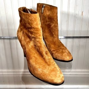 Jimmy Choo tan suede ankle booties